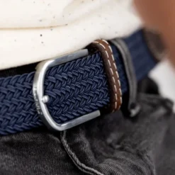 Ceinture tressée bleu ardoise - t2