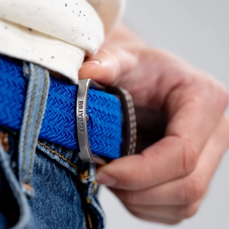 Ceinture tressée bleu grec - t1