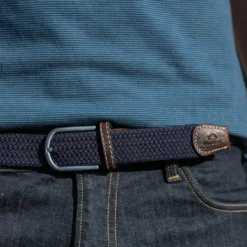 Ceinture tressée bleu marine - t1