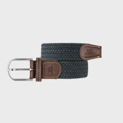 Ceinture tressée gris flanelle - t1