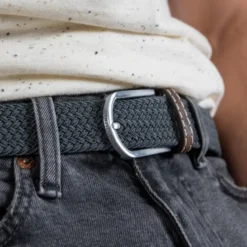 Ceinture tressée gris flanelle - t2