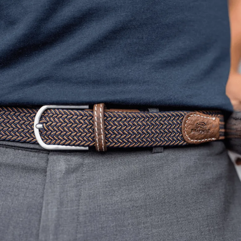 Ceinture tressée havane - t1