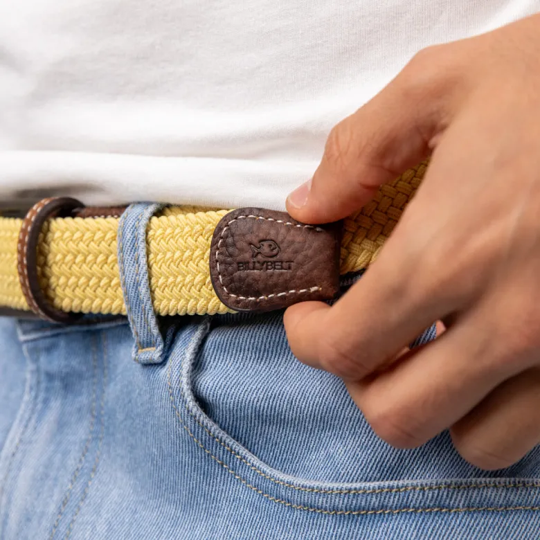 Ceinture tressée jaune topaze - t2