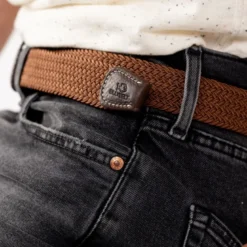 Ceinture tressée marron camel - t2