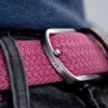 Ceinture tressée rose magenta - t1