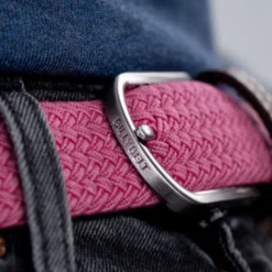 Ceinture tressée rose magenta - t2
