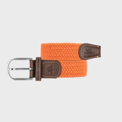 Ceinture tressée tangerine - t2