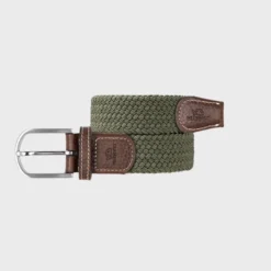 Ceinture tressée vert armé - t1
