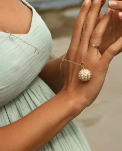 Chaine dorée à l'or fin pour bola gr