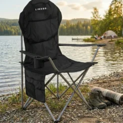 Chaise de camping - noir