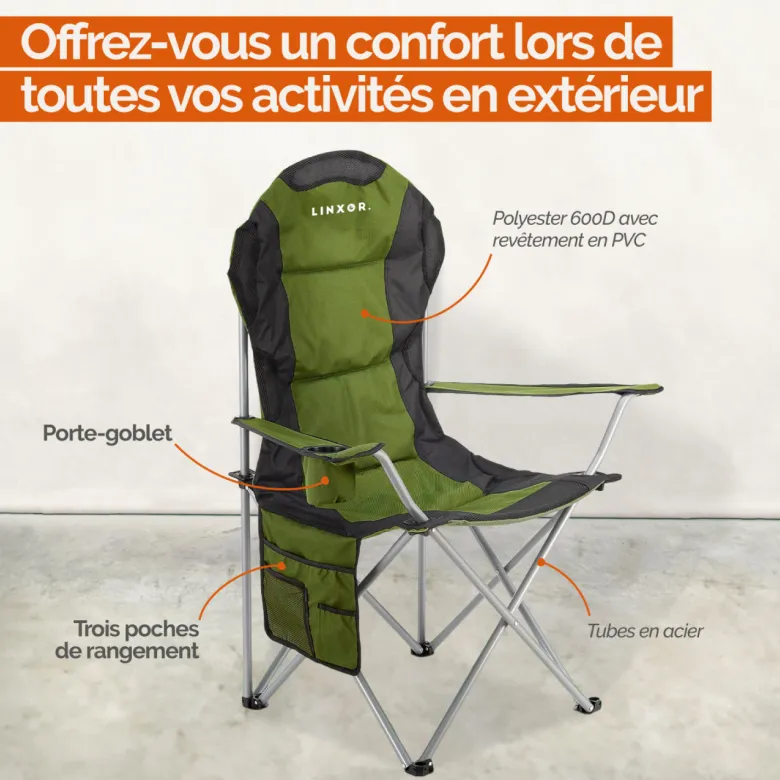 Chaise de camping - vert