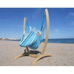 Chaise hamac malaga xl avec pied en bois