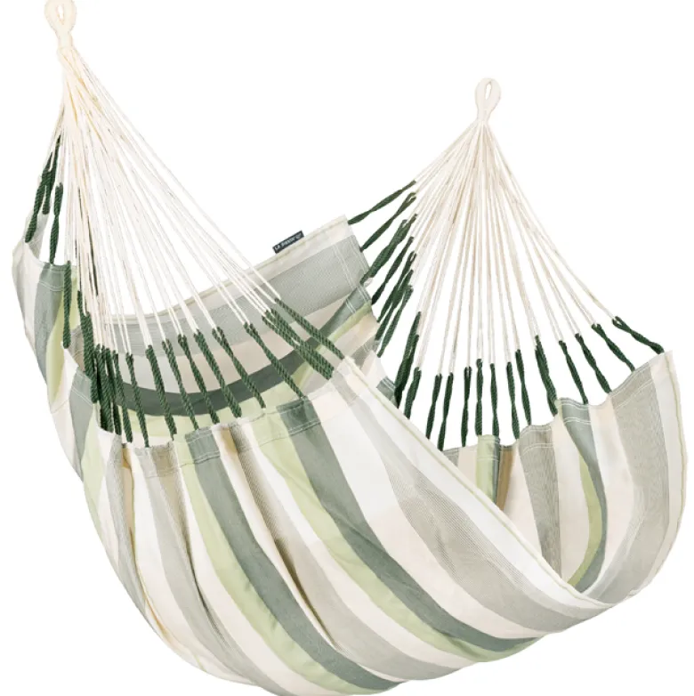 Chaise hamac simple Cumbia Outdoor comfort La Siesta bayadère vert