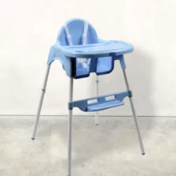 Chaise haute bébé - bleu