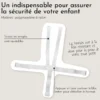 Chaise haute bébé pliable - grise