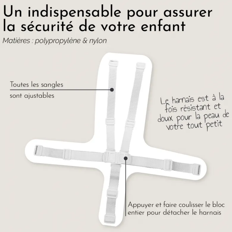 Chaise haute bébé pliable - rose