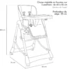 Chaise haute bébé pliable - rouge