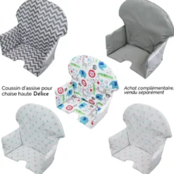 Chaise haute bébé - rose