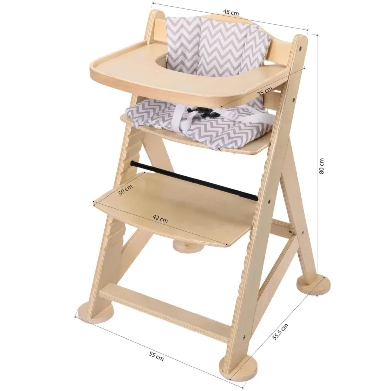 Chaise haute fynn - naturel