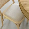 Chaise orme clair et cannage (lot de 2)
