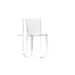 Chaises transparentes empilables intérieur - extérieur (lot de 2) island