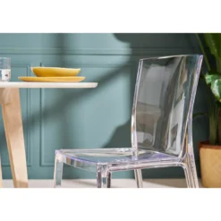 Chaises transparentes empilables intérieur - extérieur (lot de 2) island