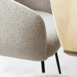 Chaise tissu écru