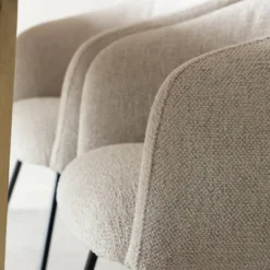 Chaise tissu écru