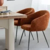 Chaise tissu terracotta