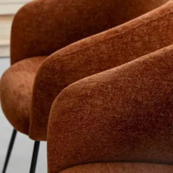 Chaise tissu terracotta