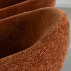 Chaise tissu terracotta