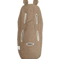 Chancelière capuche souris en laine marron (0-12 mois)