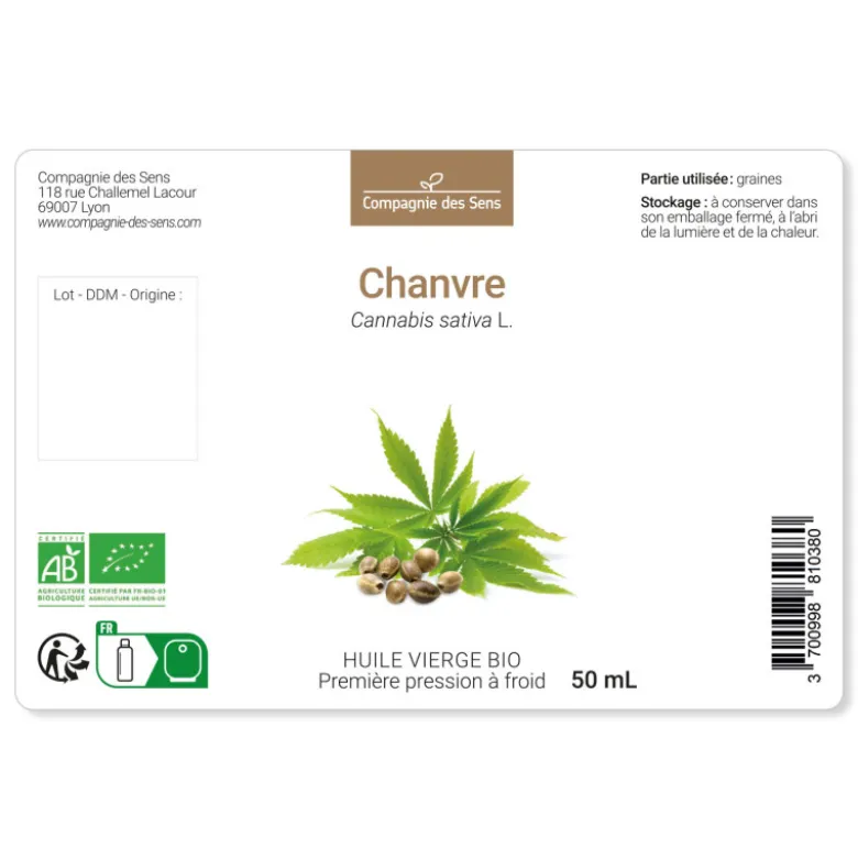 Chanvre - huile végétale bio 100ml