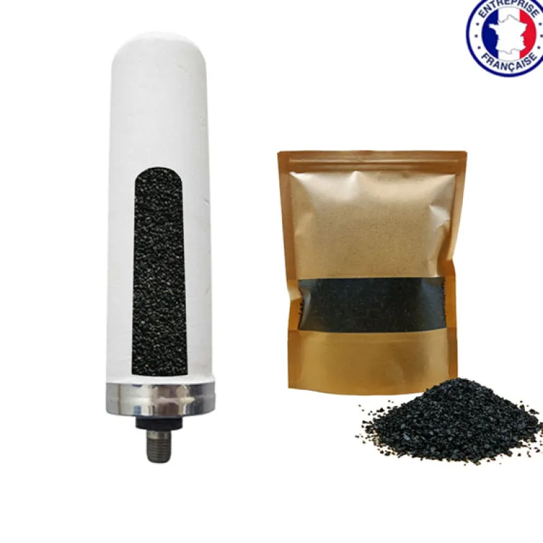 Charbon actif en grain pour filtre à eau vert et bleu