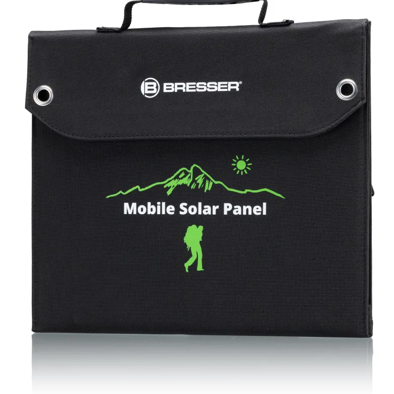 Chargeur solaire portable bresser 40watt avec port usb et connecteur d’alimentat