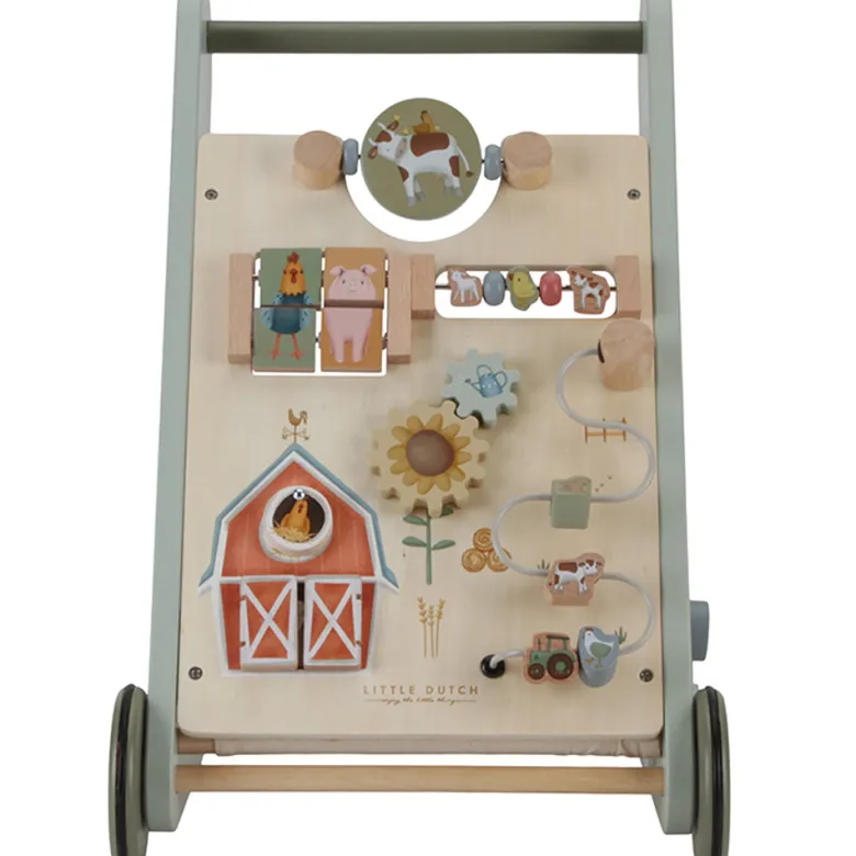 Chariot de marche en bois little farm