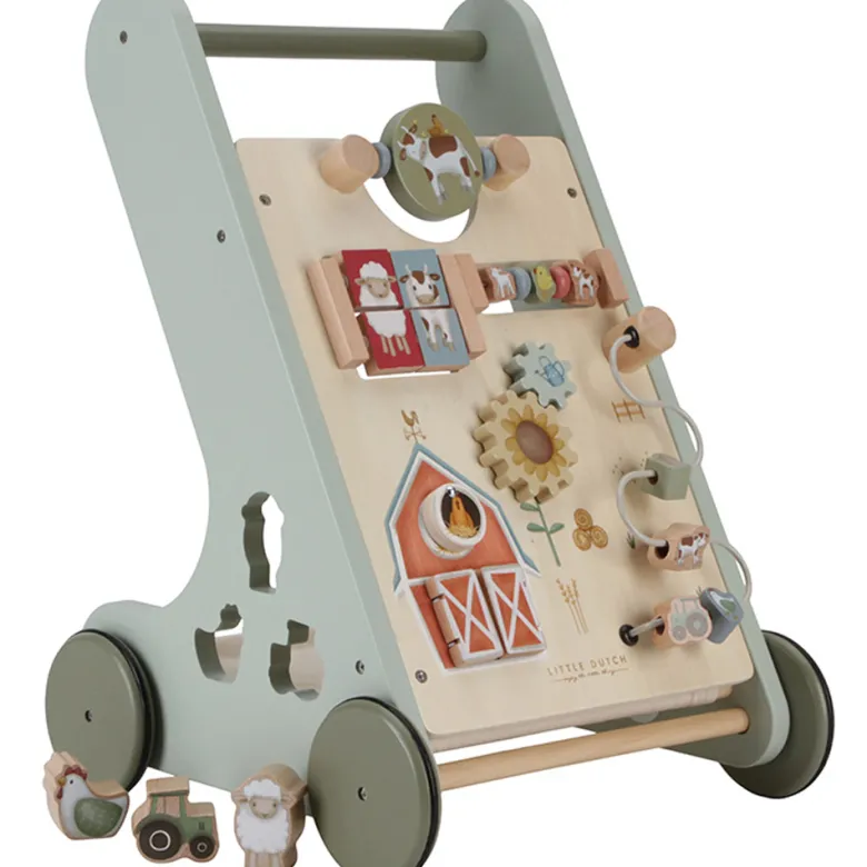 Chariot de marche en bois little farm