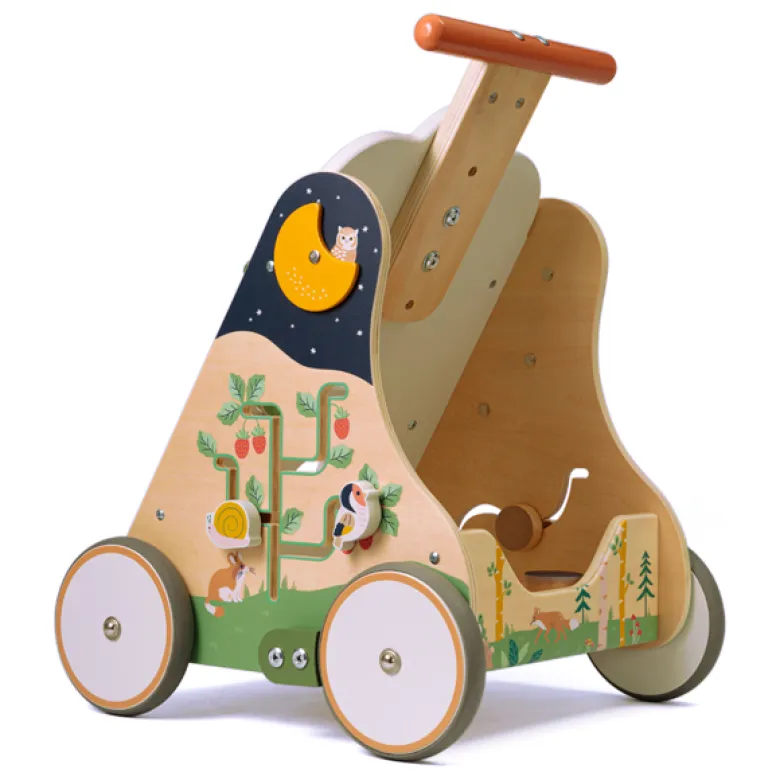 Chariot de marche multi-activités bois