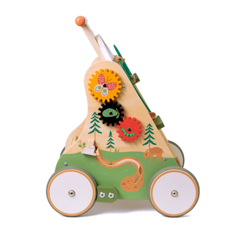 Chariot de marche multi-activités bois
