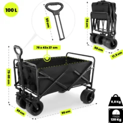 Chariot de transport pliable HyperMotion 100 L