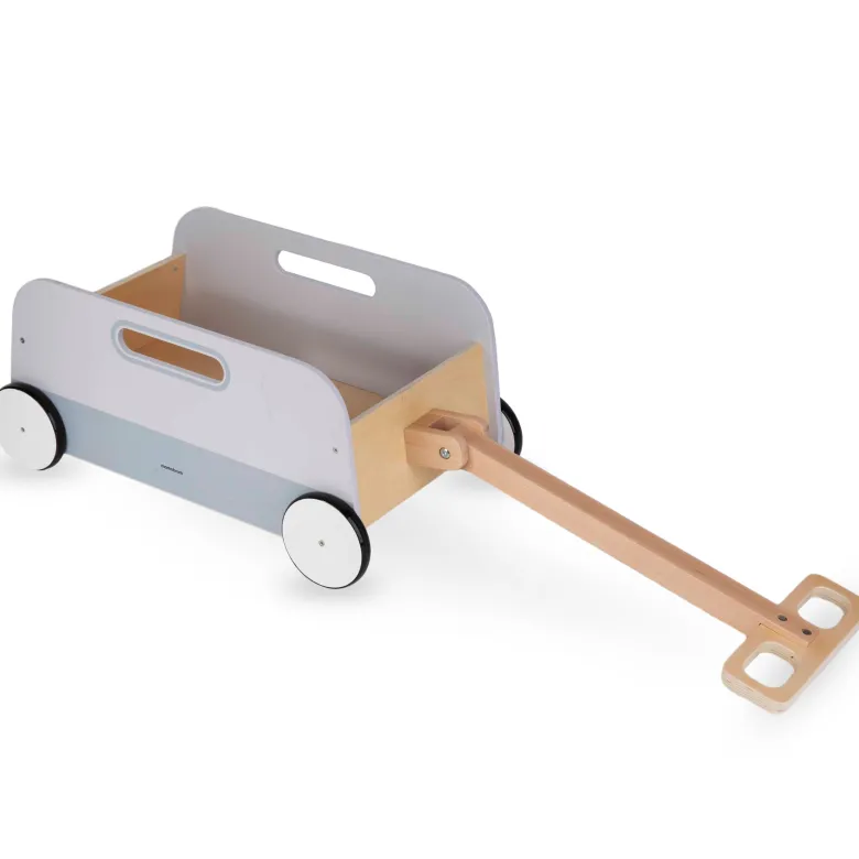 Chariot à jouets en bois mamabrum avec remorque à tirer pour enfant