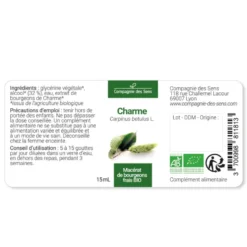 Charme bio - 15ml (carpinus betulus) – macérat concentré de bourgeons frais 15