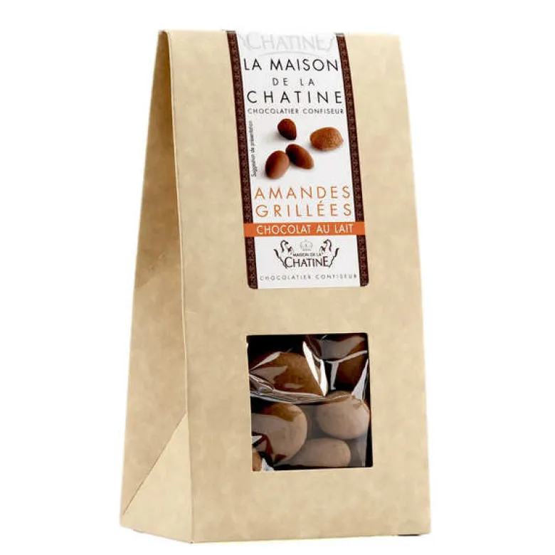 Chatines cacao - amandes enrobées de chocolat au lait