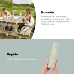 Chauffe-biberon nomade moov & feed vert
