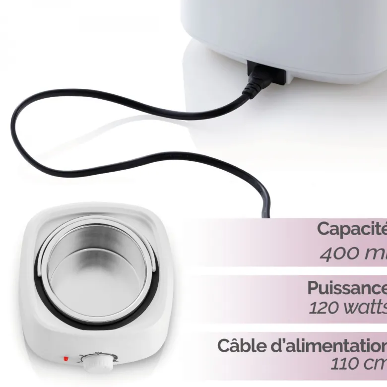 Chauffe-cire électrique 400ml avec bol