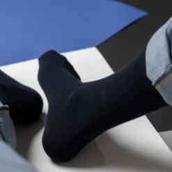 Chaussettes en bambou bleu marine