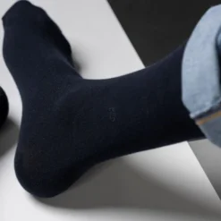 Chaussettes en bambou bleu marine
