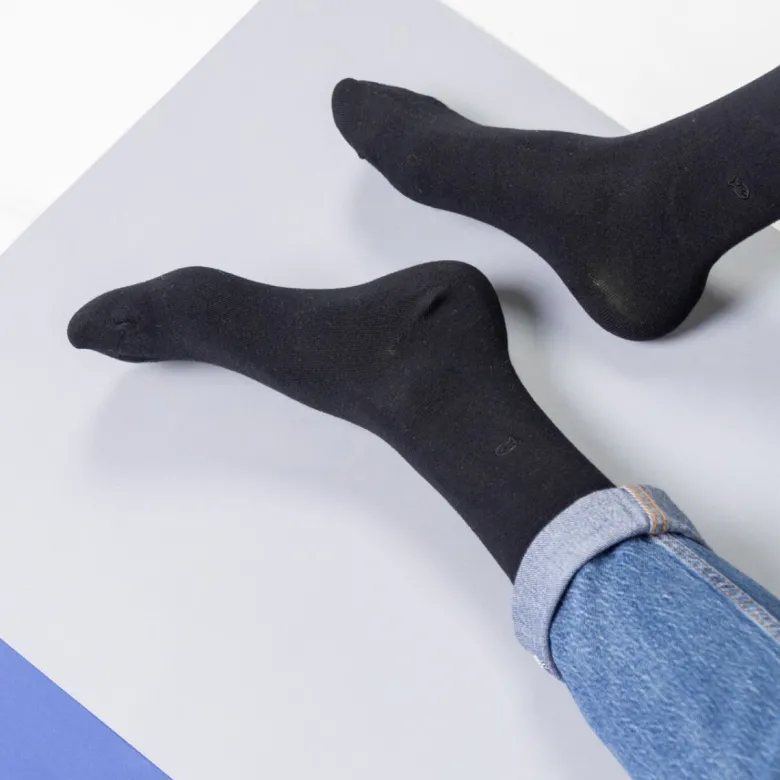 Chaussettes en bambou noir