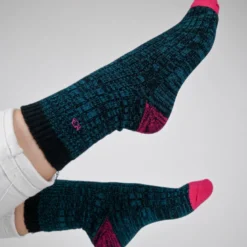 Chaussettes en coton épais femme vert