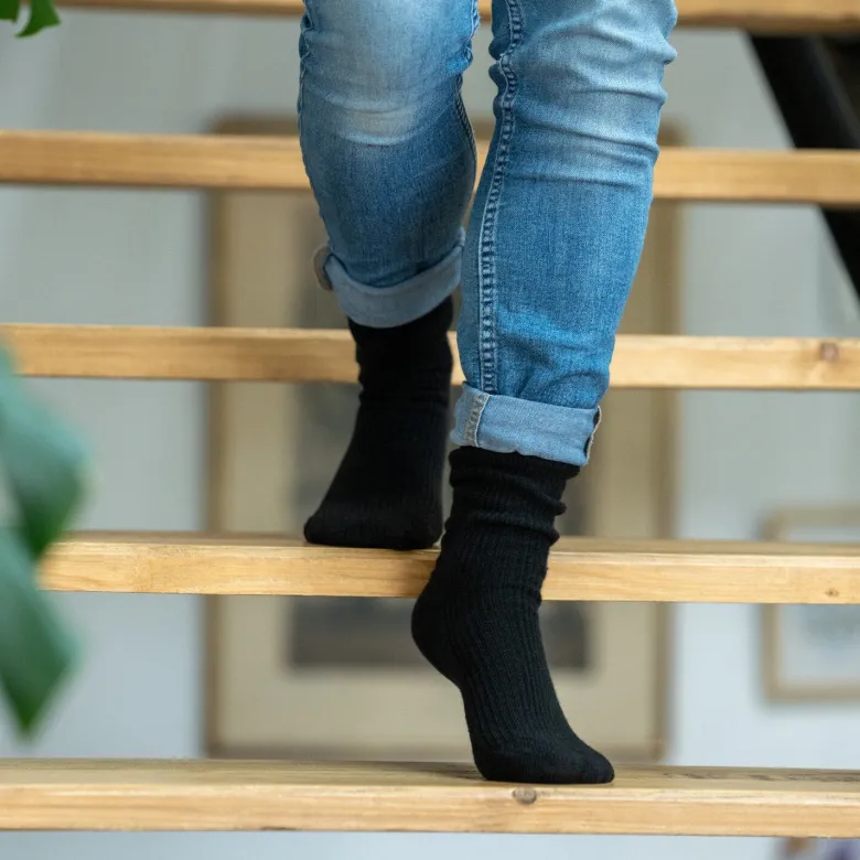 Chaussettes en laine femme noir